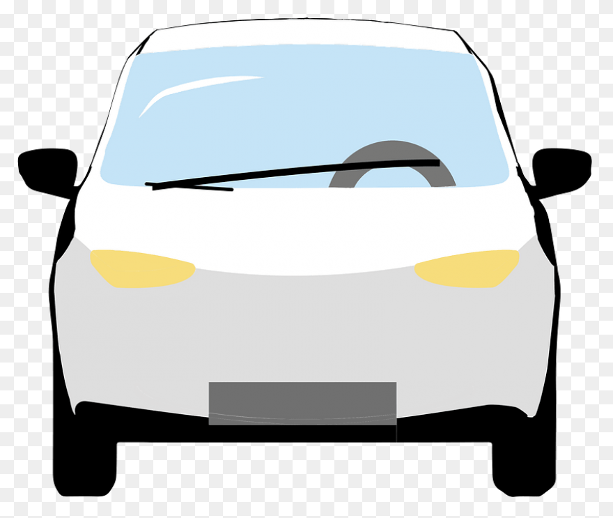 City Car Rear View Silhouette Trans