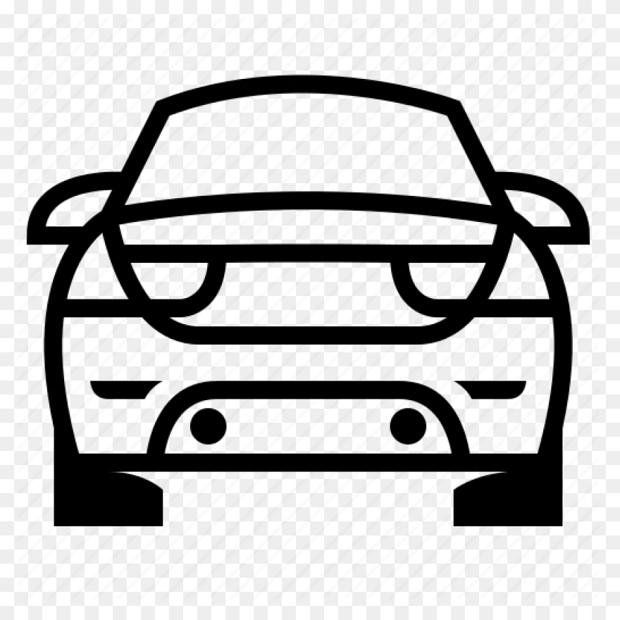 City Car Rear View Silhouette Trans