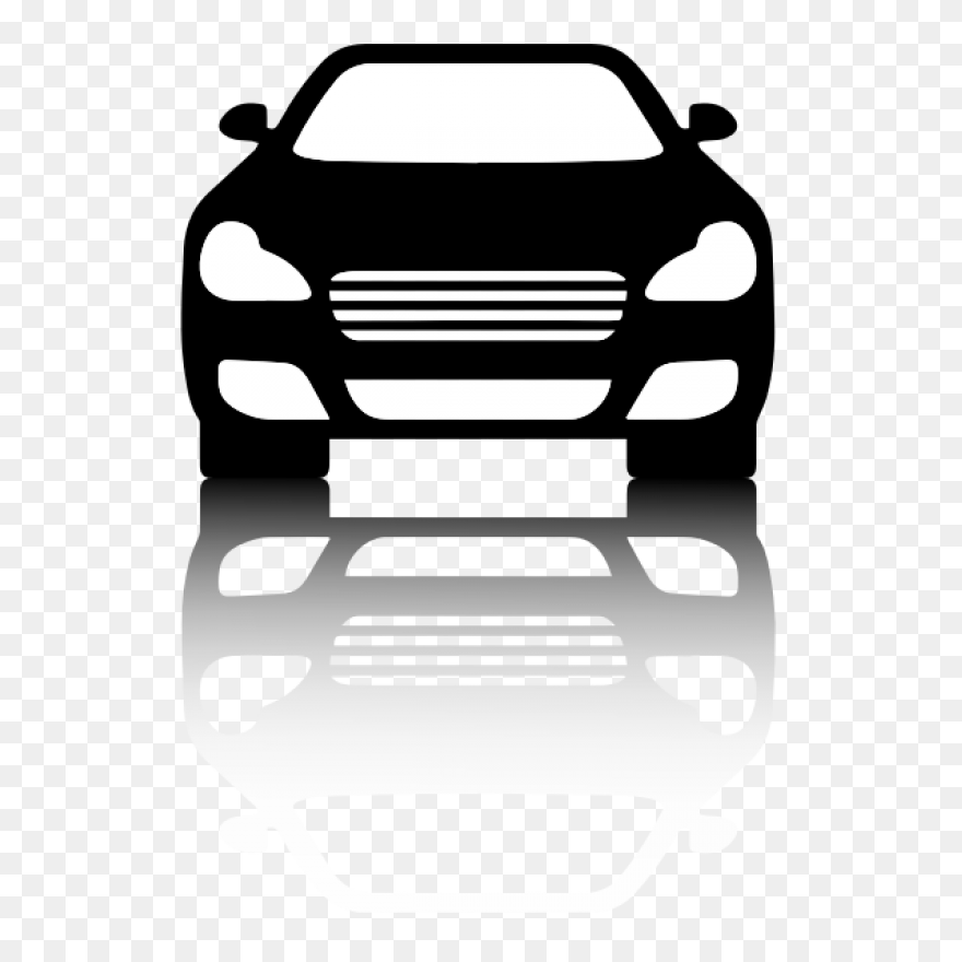 City Car Rear View Silhouette Trans
