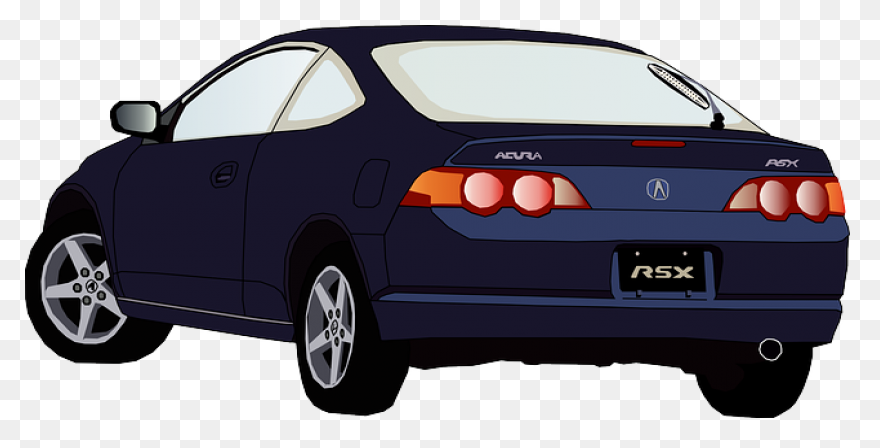 City Car Rear View Silhouette Trans