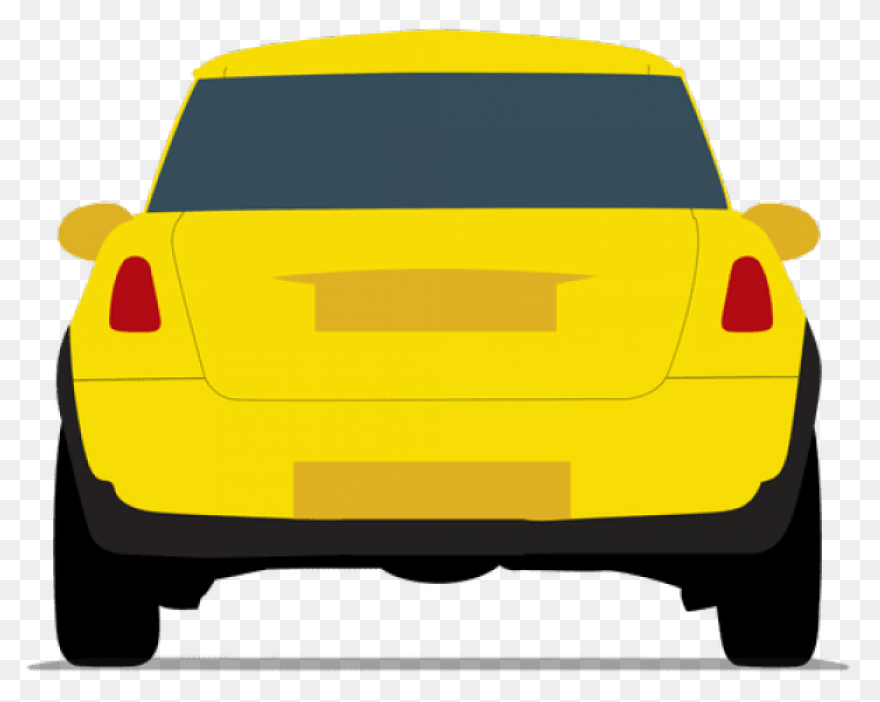 City Car Rear View Silhouette Trans