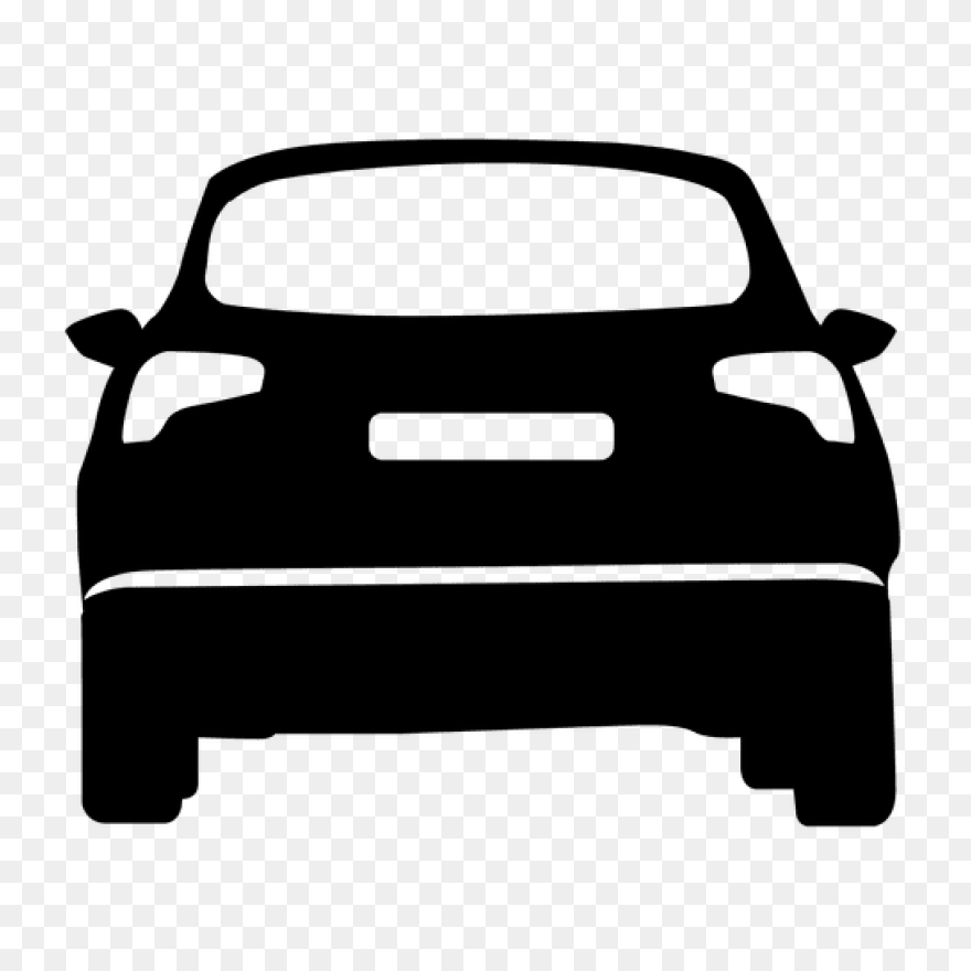 City Car Rear View Silhouette Trans
