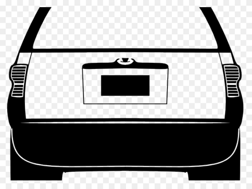 City Car Rear View Silhouette Trans