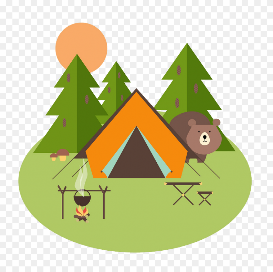 Forest Camping Clipart  - Camping