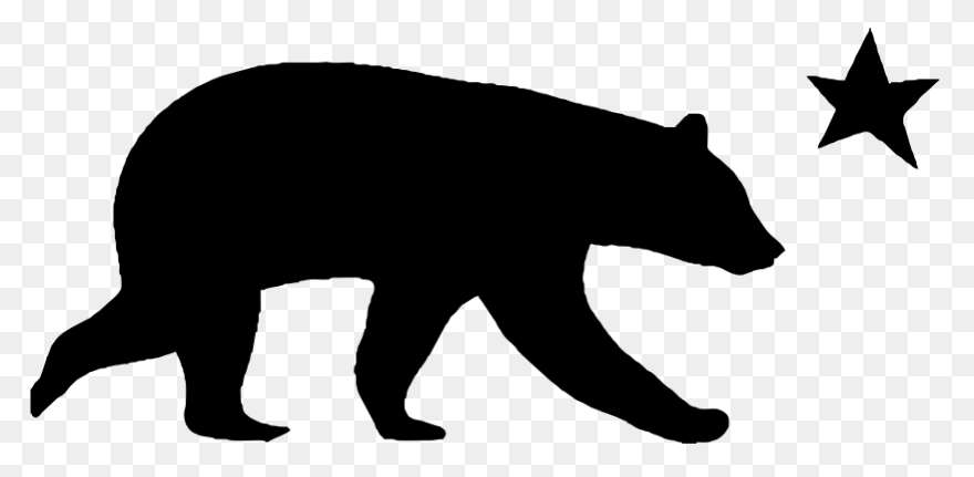 Clipart Flag Of California Star - California Bear