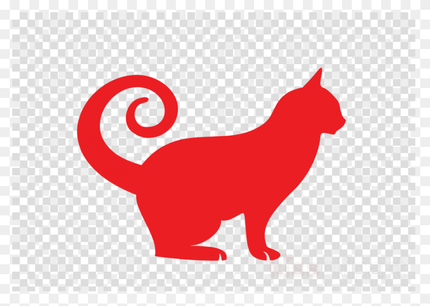 Standing Cat With Tail Curled Up St