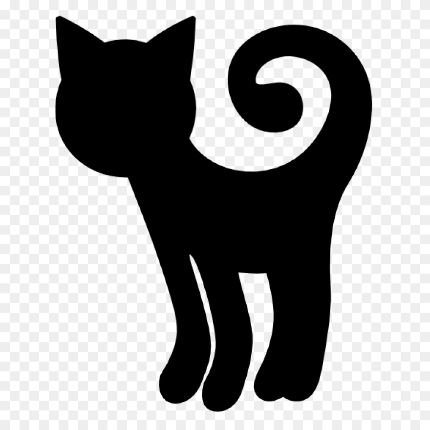 Standing Cat With Tail Curled - Cat Tail