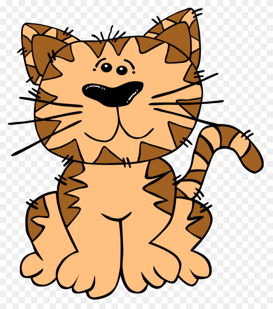 Friendly Ginger Cat Clipart. Free D