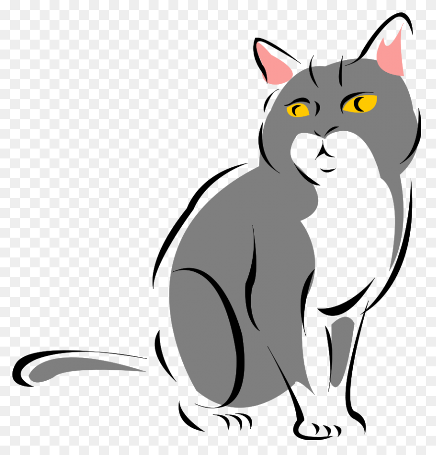 Friendly Ginger Cat Clipart. Free D