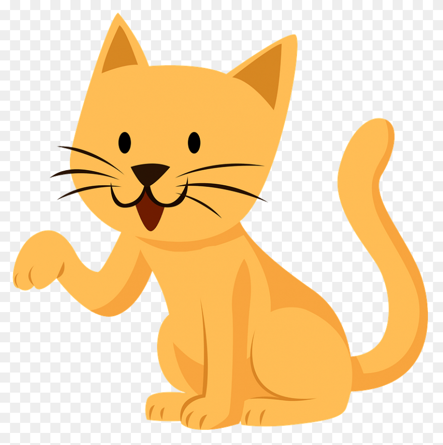 Friendly Ginger Cat Clipart. Free - Cat