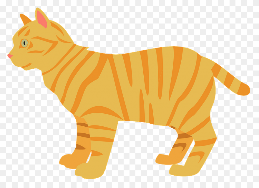 Friendly Ginger Cat Clipart. Free D