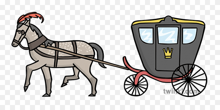 Horse And Cart Carriage Illustration - Carriage