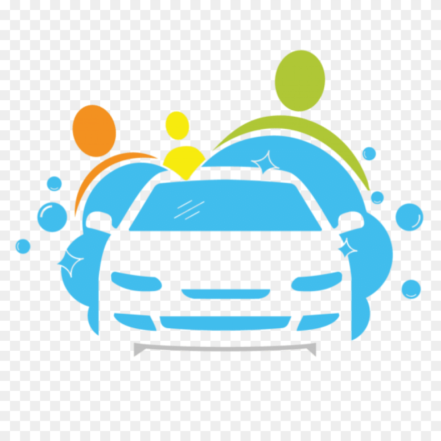 Cartoon Car Washing With Water Pipe