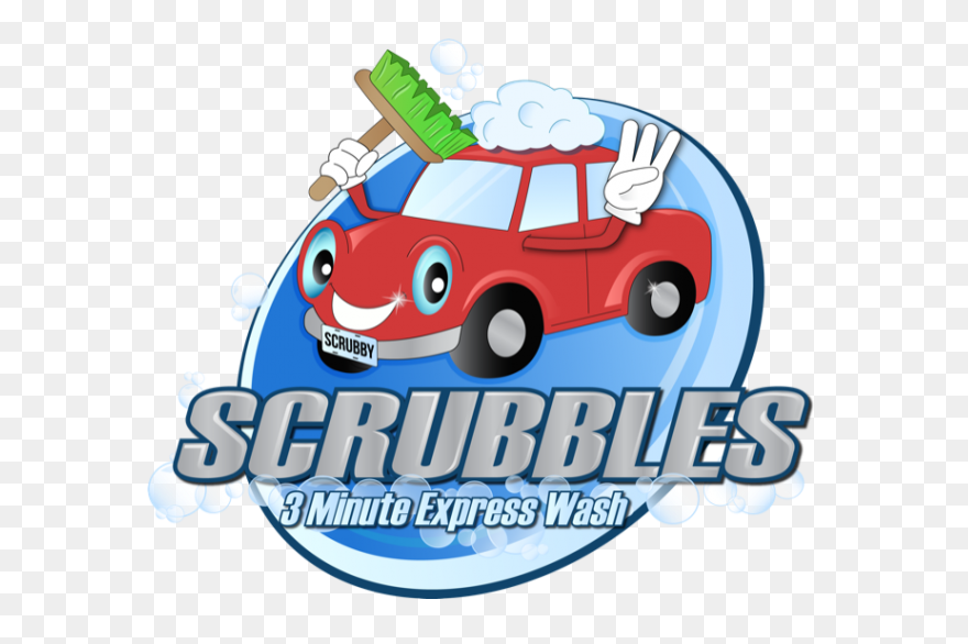 Cartoon Car Washing With Water Pipe