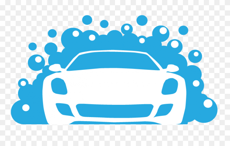 Cartoon Car Washing With Water Pipe