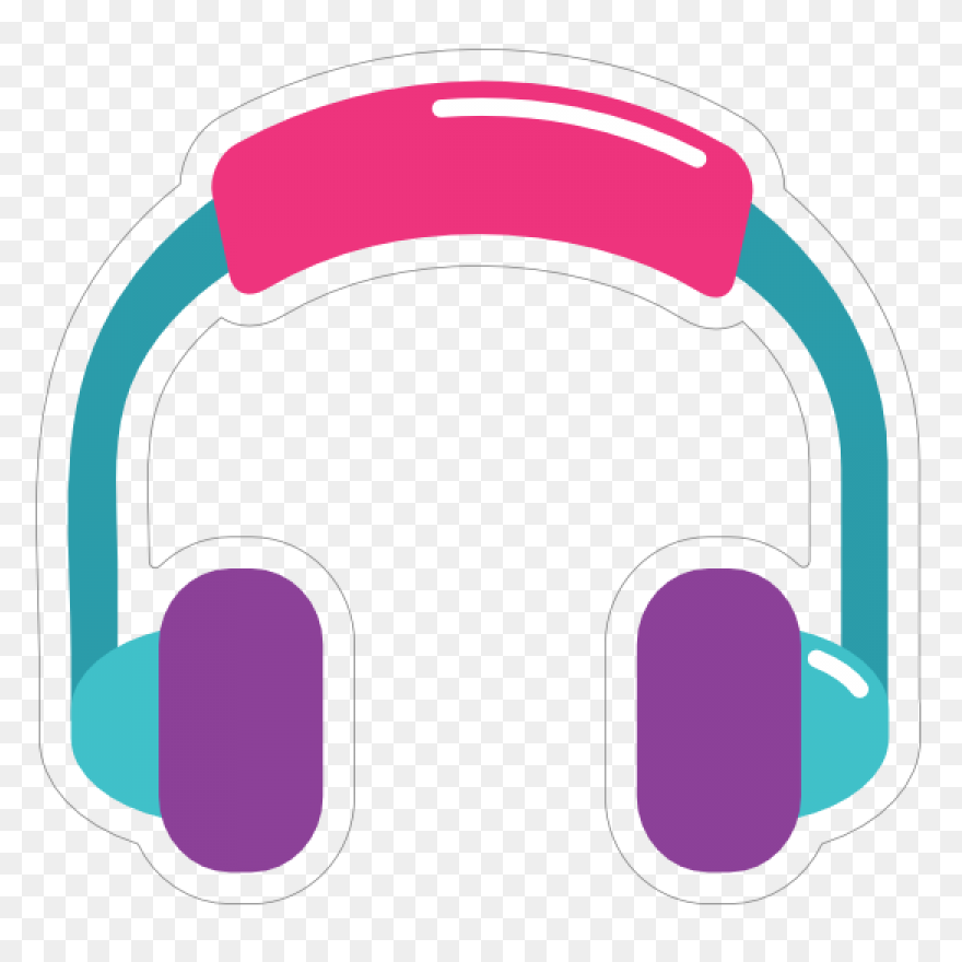 Headphones Cartoon Clipart - Microp