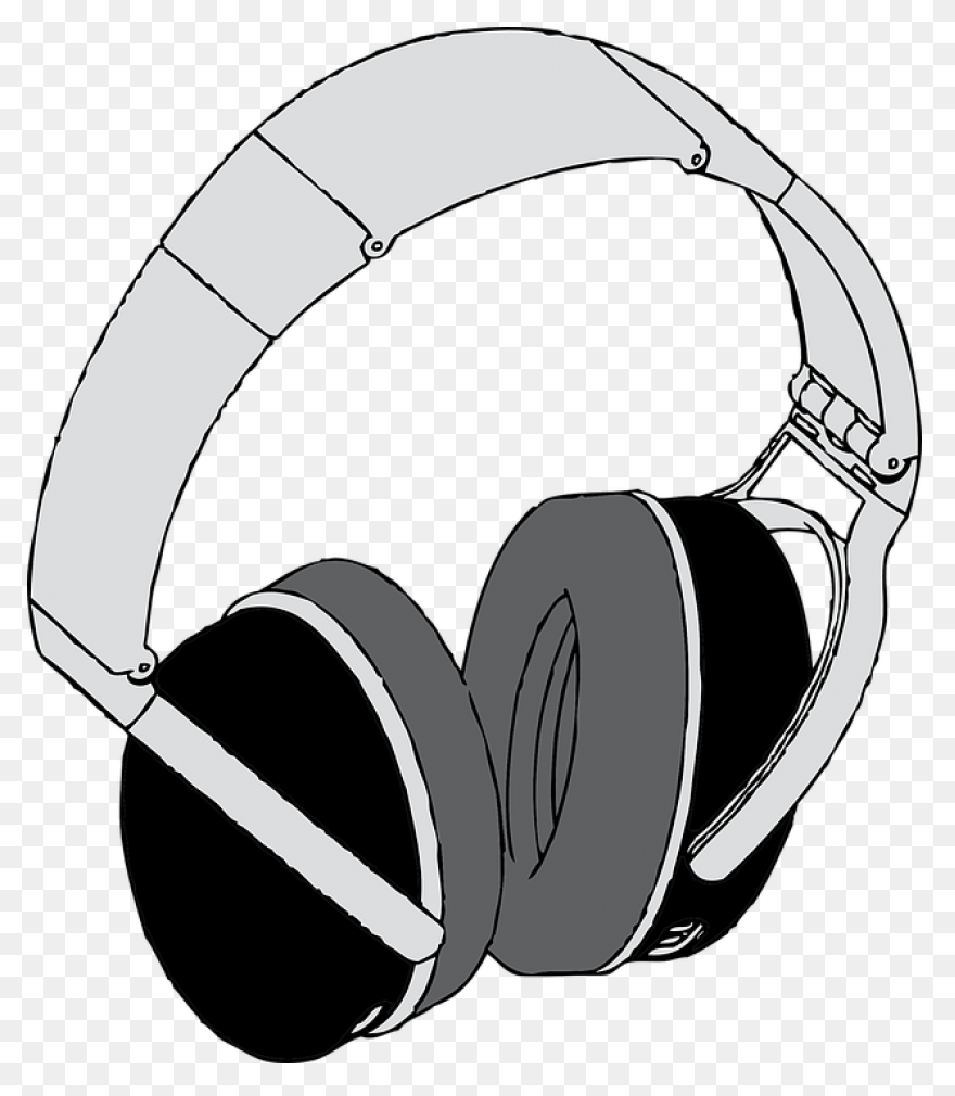 Headphones Cartoon Clipart - Microp