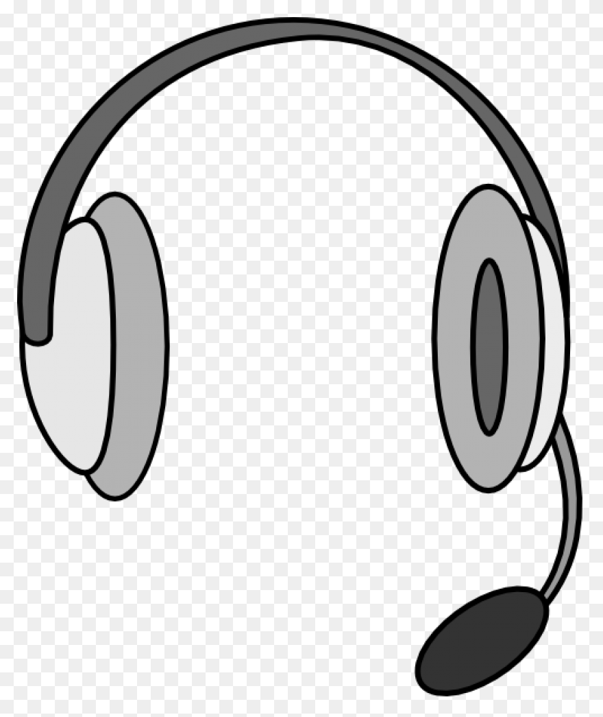 Headphones Cartoon Clipart - Microp