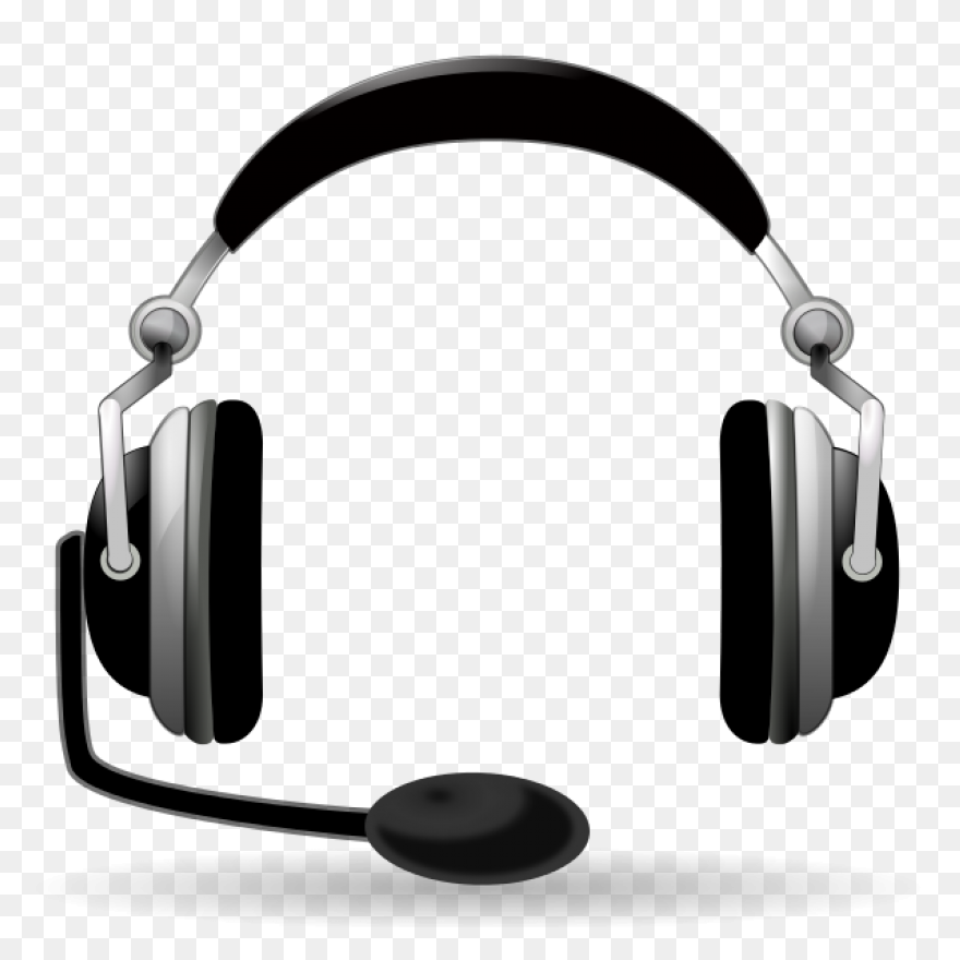 Headphones Cartoon Clipart - Microp
