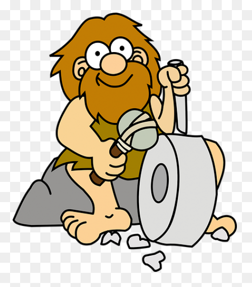 Caveman Planning Royalty Free Vecto
