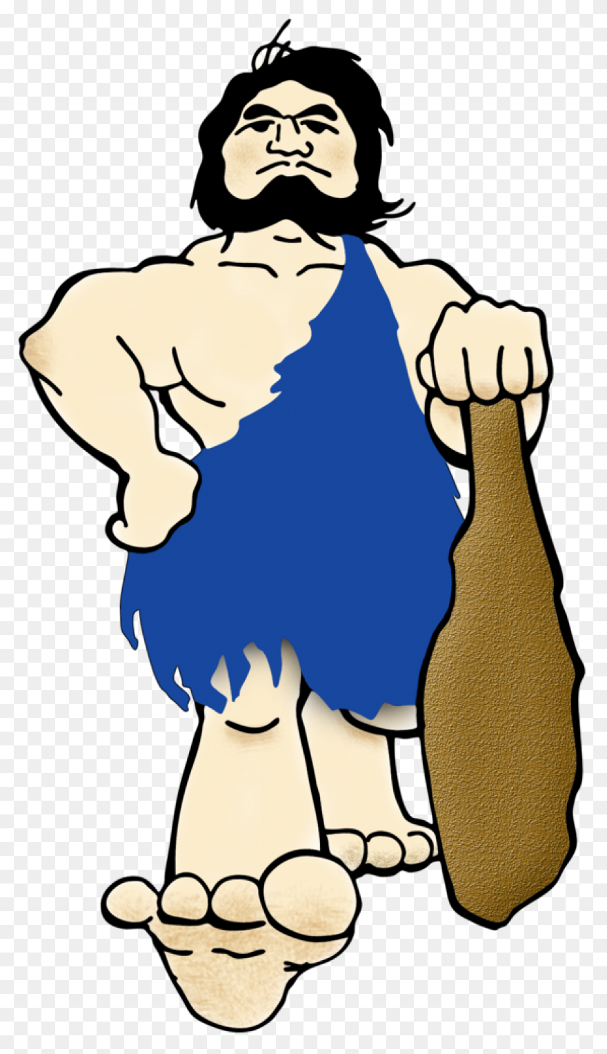 Caveman Planning Royalty Free Vector - Caveman