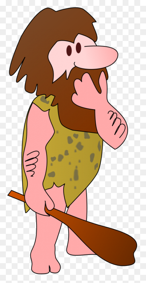 Caveman Planning Royalty Free Vecto