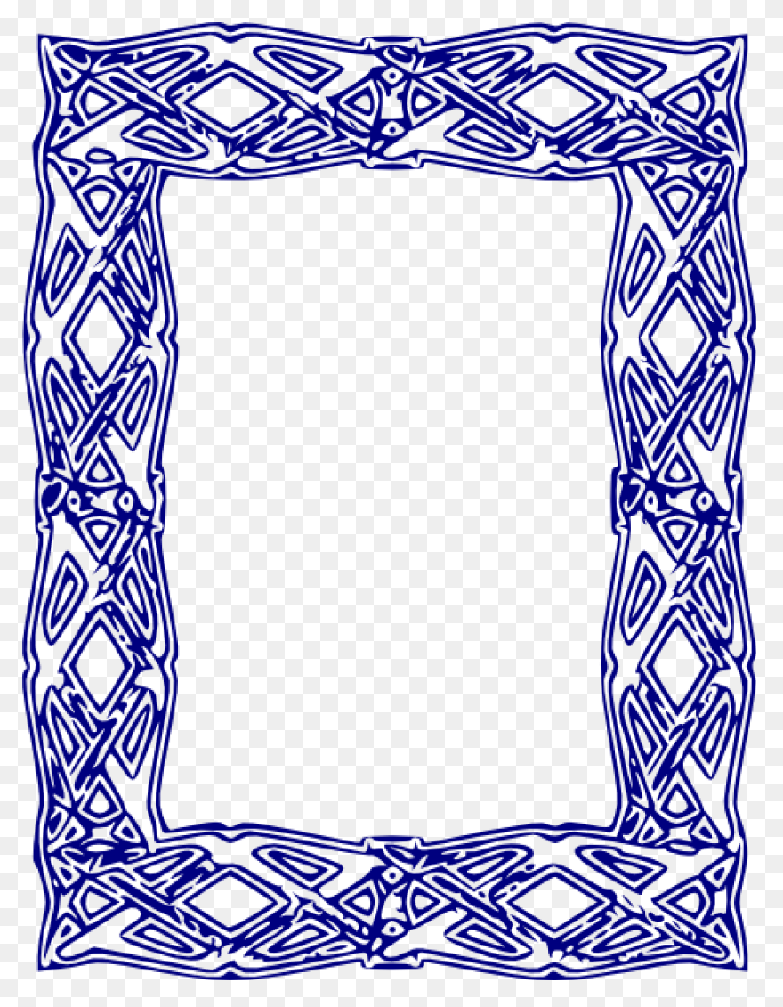 Blue Certificate Border Clipart - B