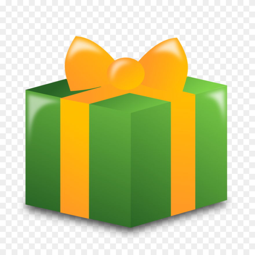 Yellow Christmas Gift Clip Art - Ye