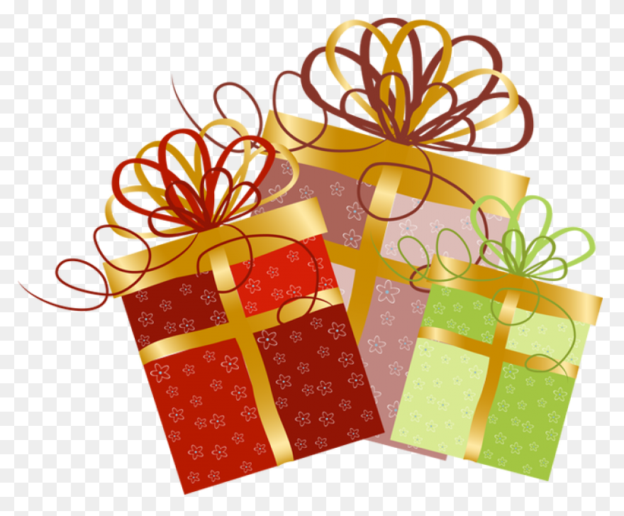 Yellow Christmas Gift Clip Art - Ye