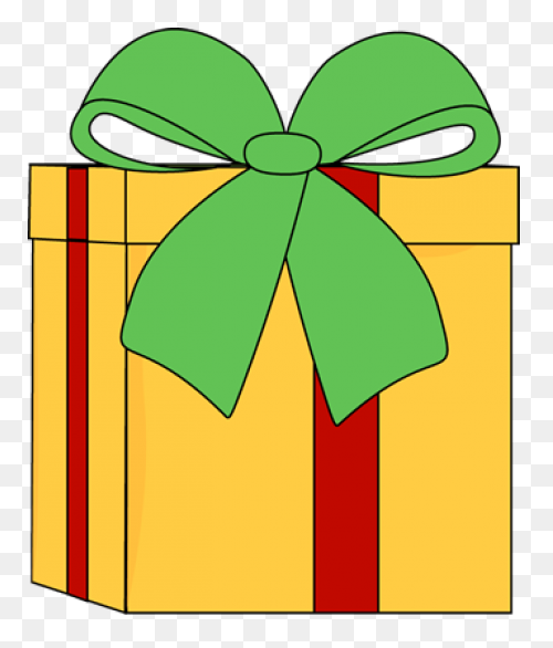 Yellow Christmas Gift Clipart Yellow - Christmas Gift
