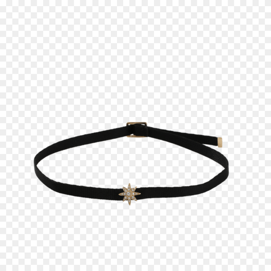 Star Faux Leather Choker Necklace [