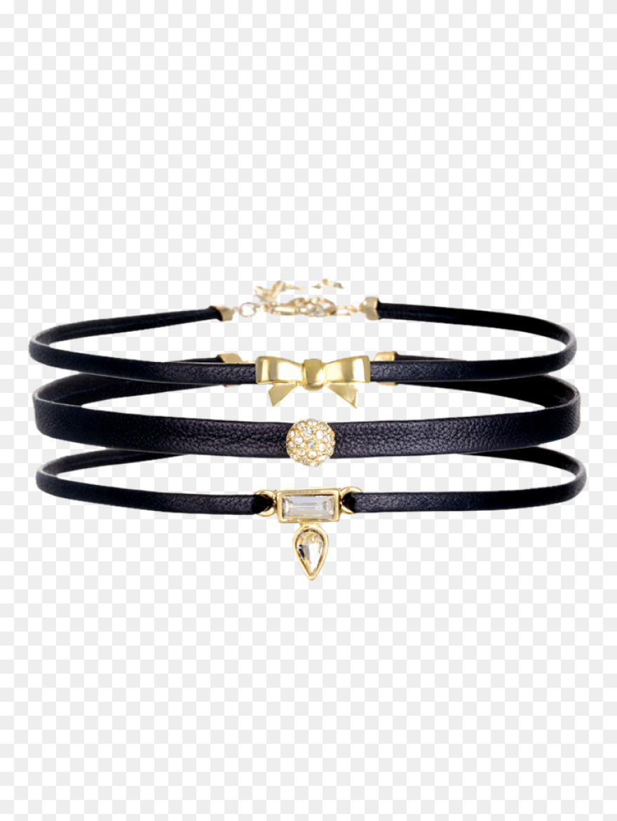 Star Faux Leather Choker Necklace [