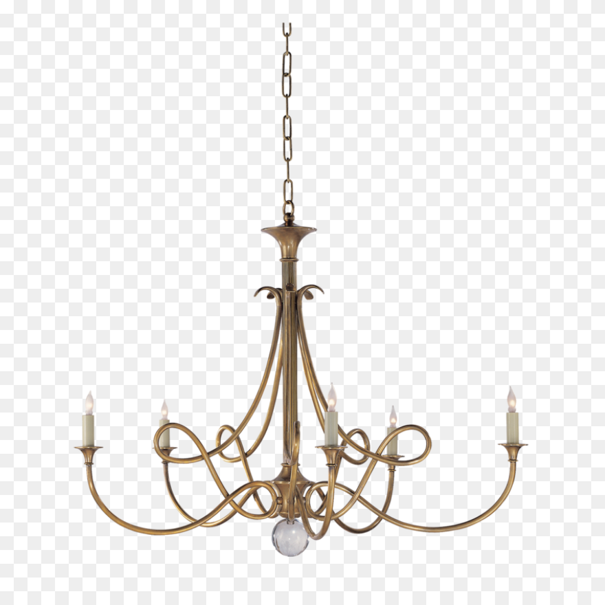 Black Brass Chandelier Clipart - La
