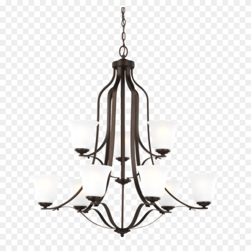 Black Brass Chandelier Clipart - La