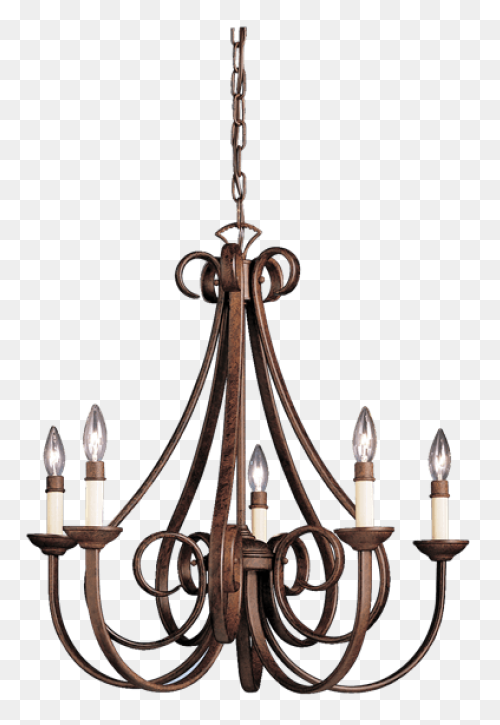 Black Brass Chandelier Clipart - La