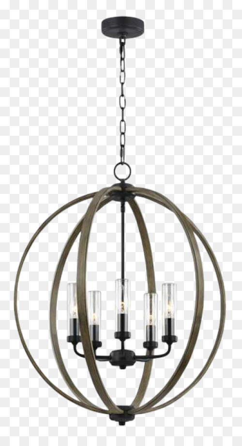 Black Brass Chandelier Clipart - La