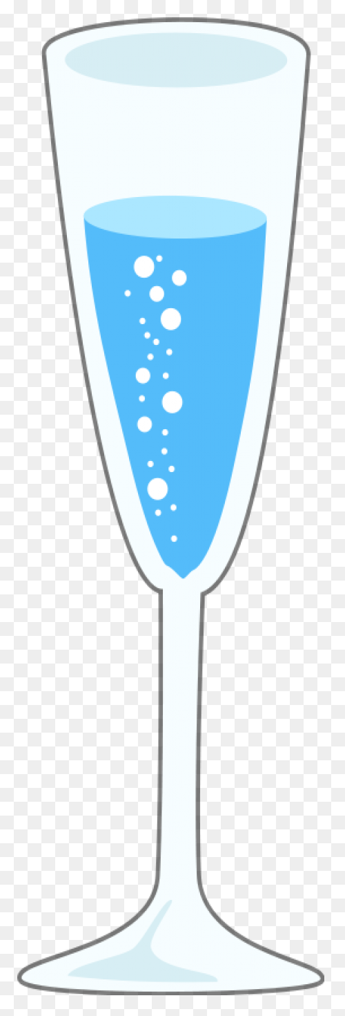 Glass, Wine, Champagne, Bubbles Ico