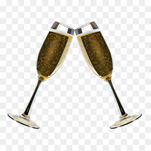 Glass, Wine, Champagne, Bubbles Ico