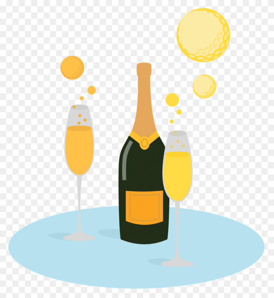Glass, Wine, Champagne, Bubbles Ico