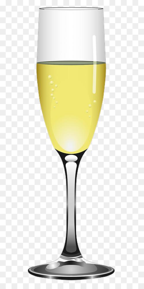 Glass, Wine, Champagne, Bubbles Ico