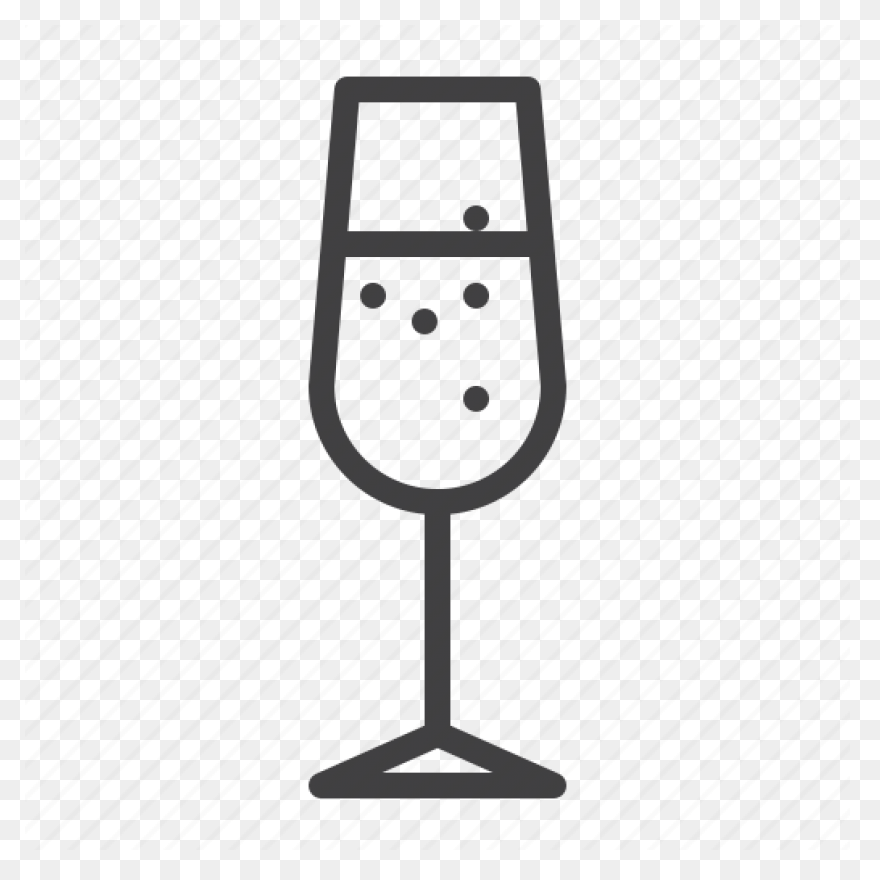 Glass Wine Champagne Bubbles Icon - Champagne Bubbles