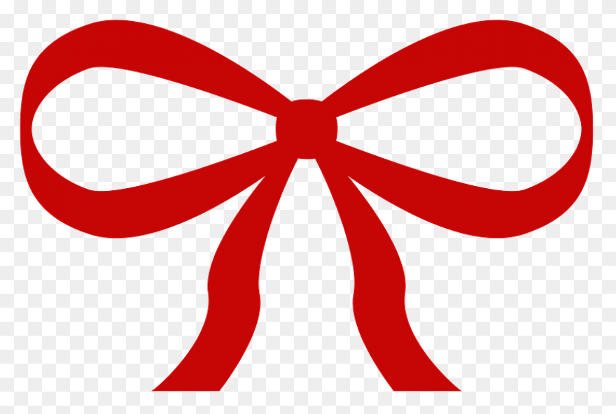Red Christmas Bow Clip Art - Red Ch