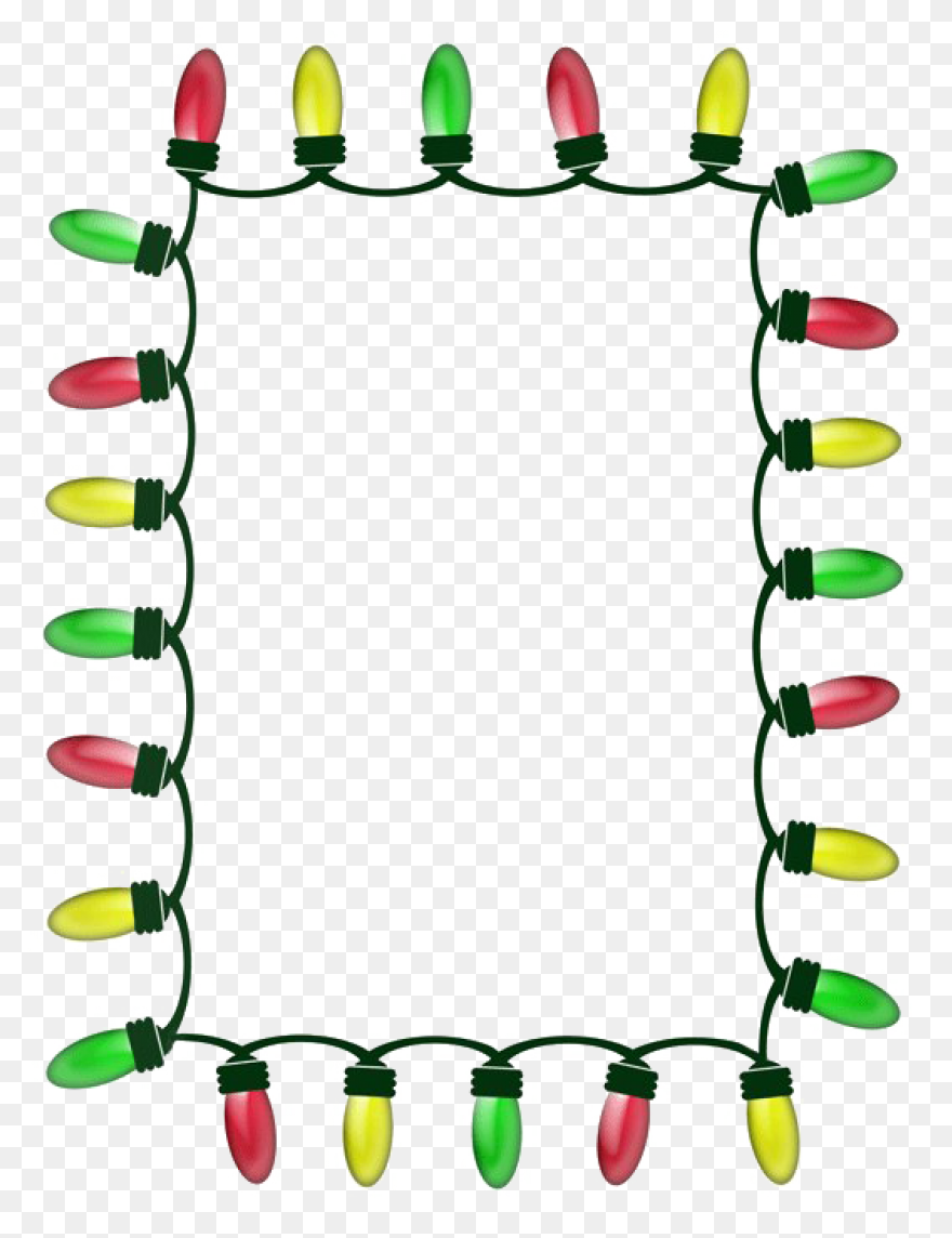 Christmas Lights Frame Png - Christ