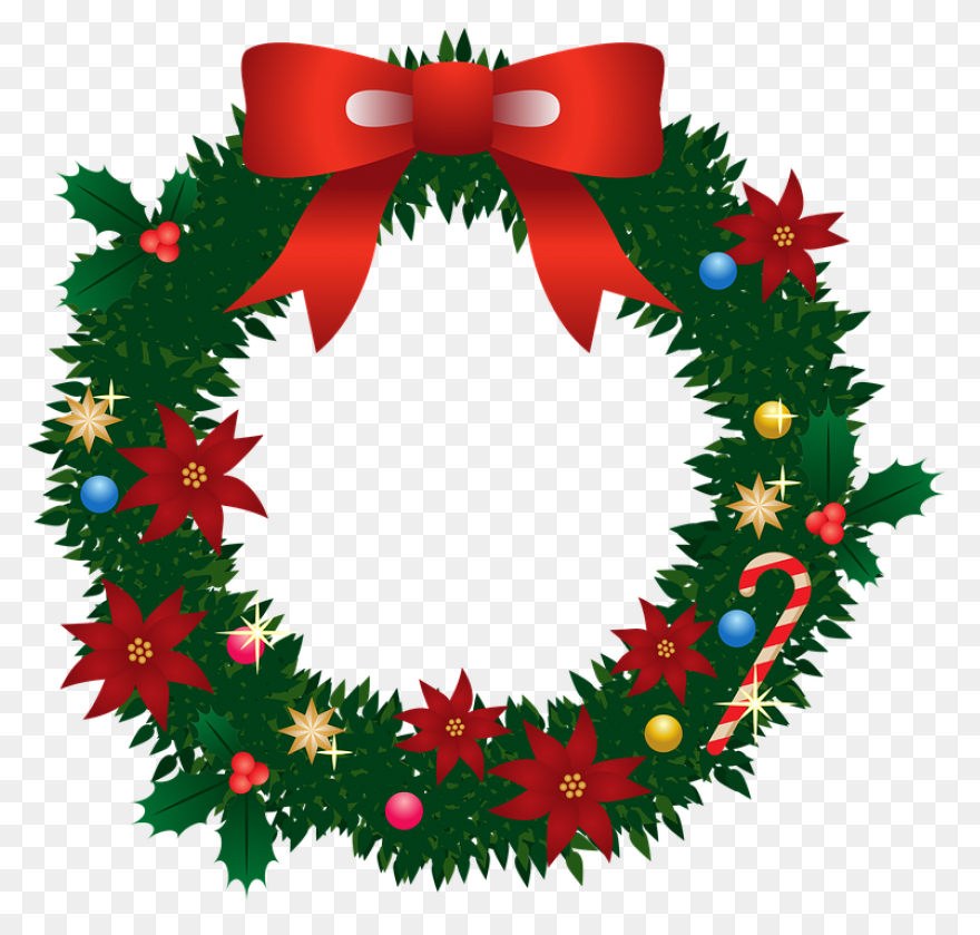 Christmas Wreath Vector Drawing | F