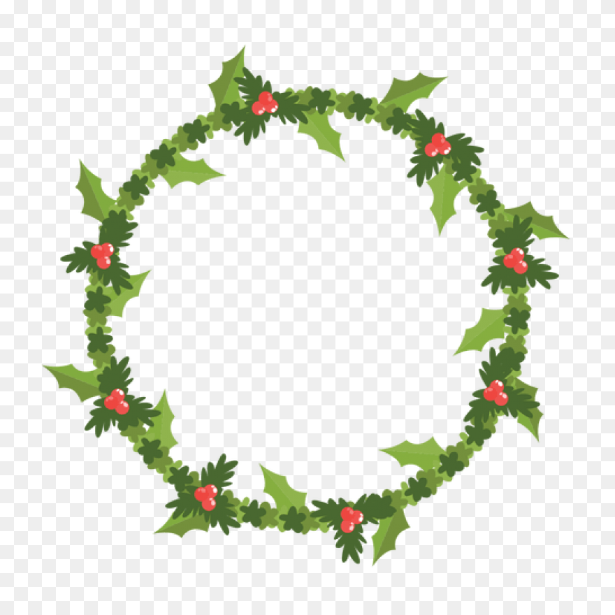 Christmas Wreath Vector Drawing | F
