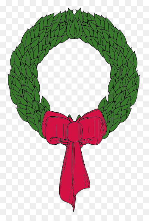 Christmas Wreath Vector Drawing | F