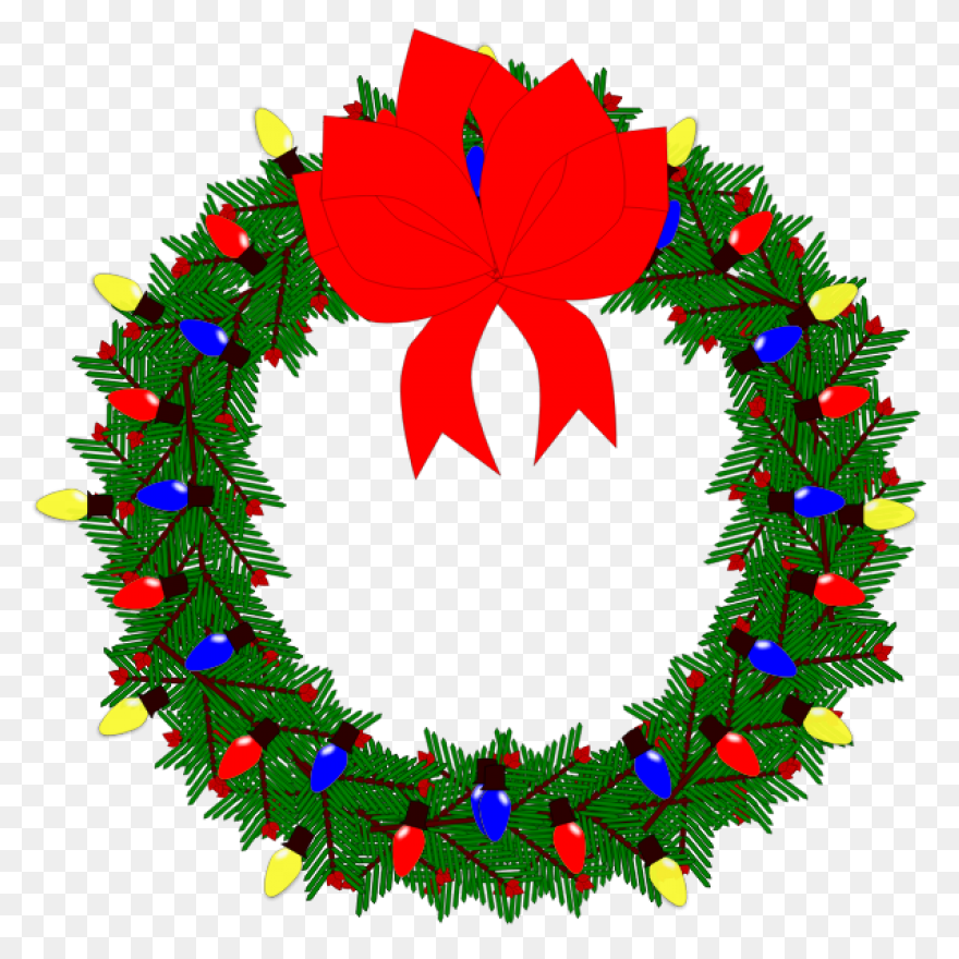 Christmas Wreath Vector Drawing | F