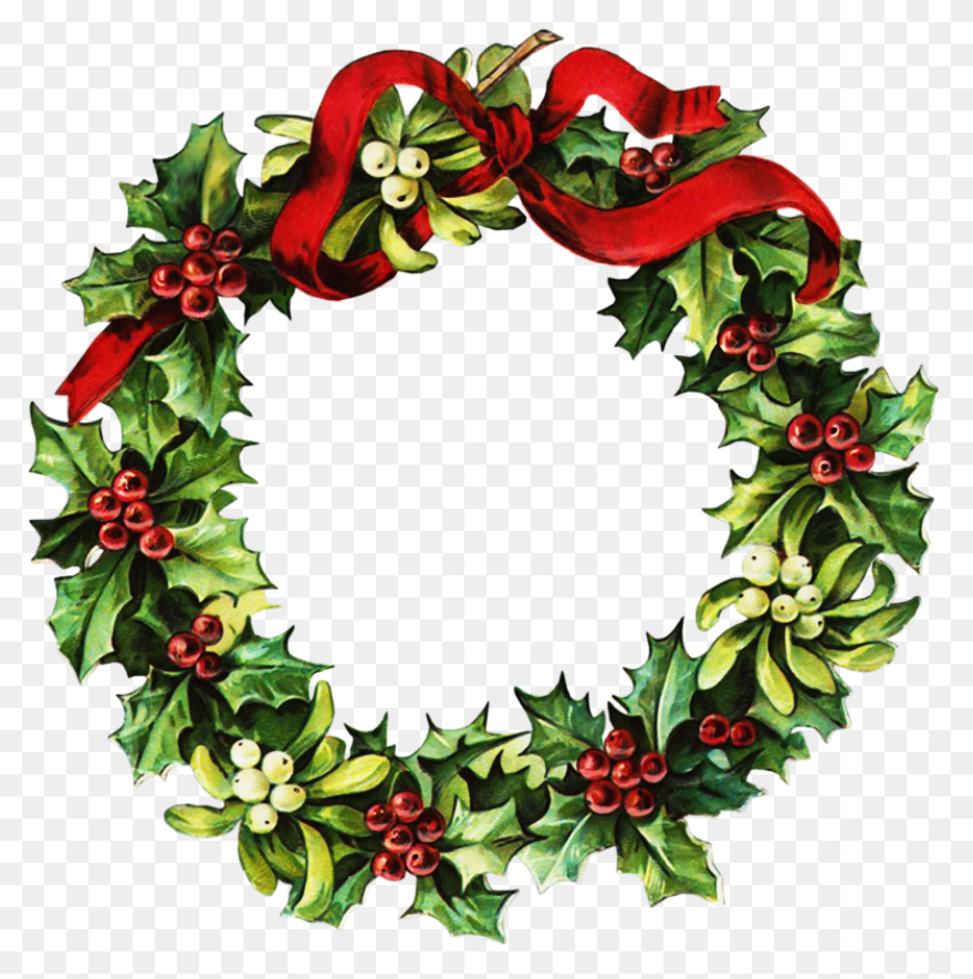 Christmas Wreath Vector Drawing | F