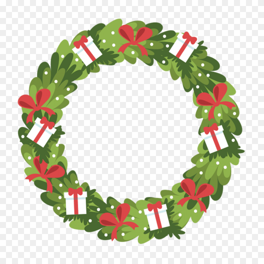 Christmas Wreath Vector Drawing | F