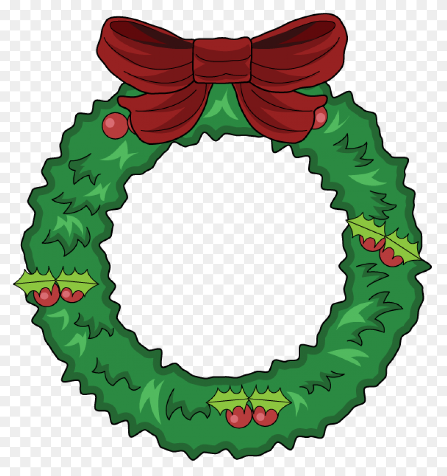 Christmas Wreath Vector Drawing | F
